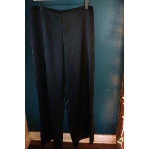 Vintage 90s Y2K Women’s Victor Costa Black Silky Wide Leg Pants - Size 10